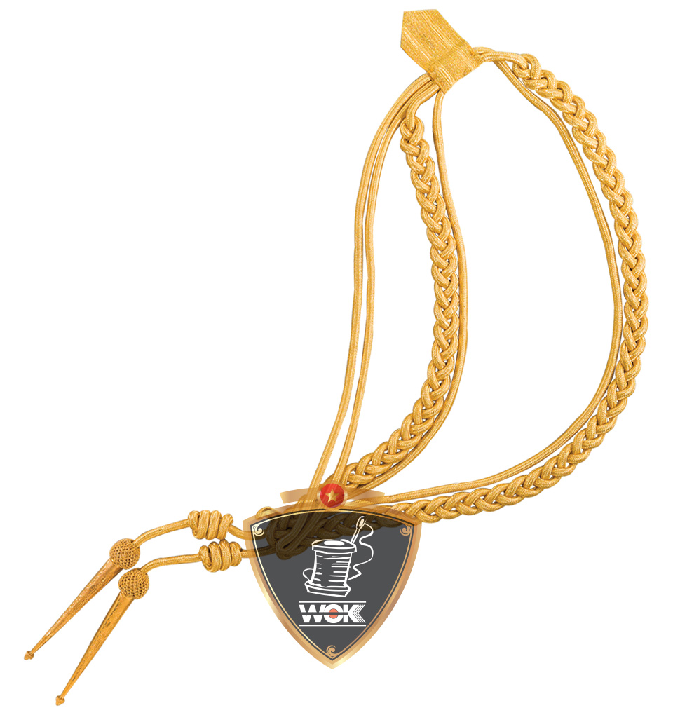 Aguillettes Gold Metal (bullion wire) cord Right side