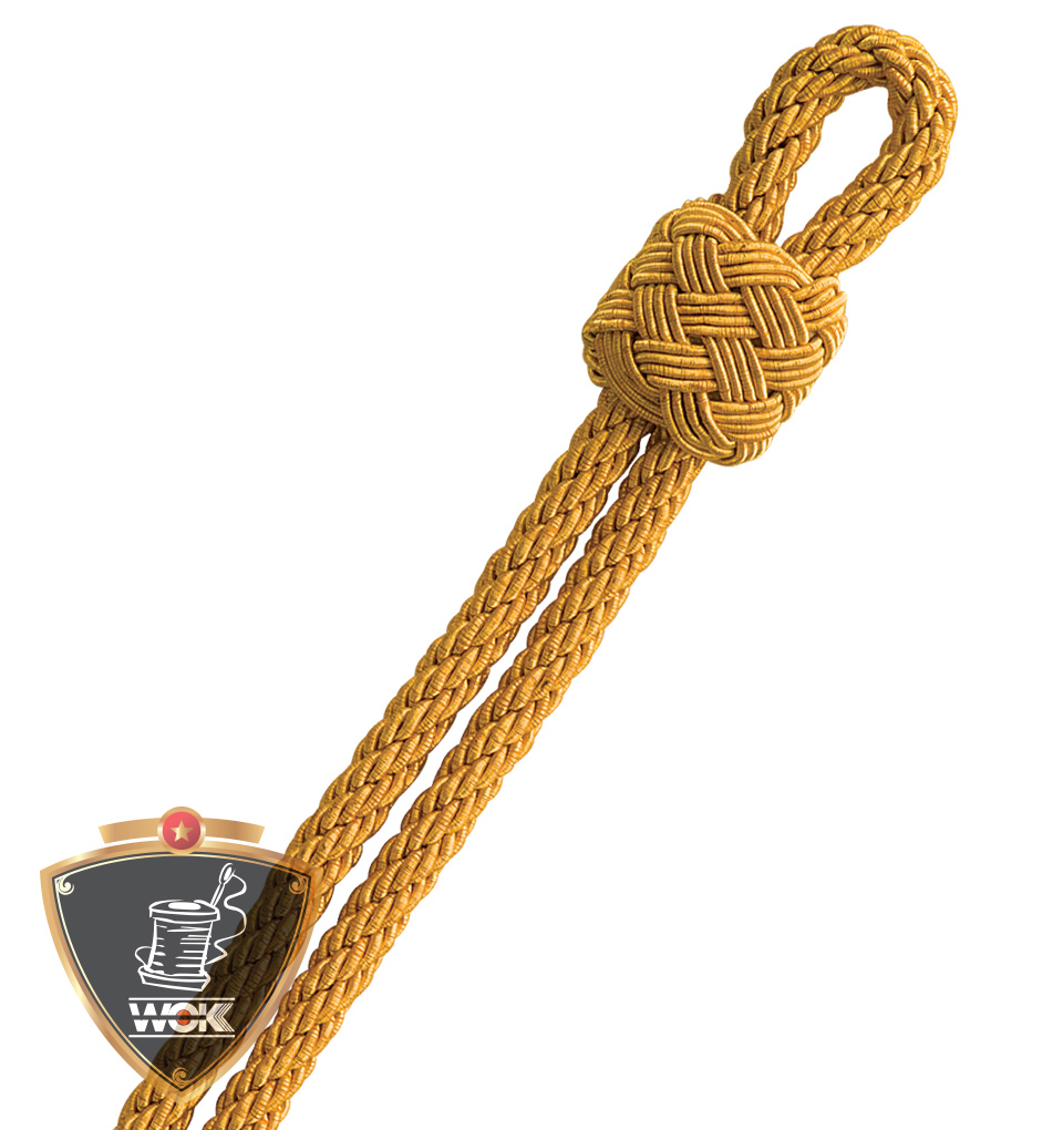 Cap cord double gold metal, twisted cord