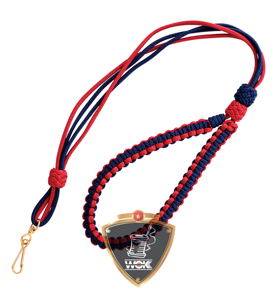 Lanyard / whistle cord, stunning twisted braided silk